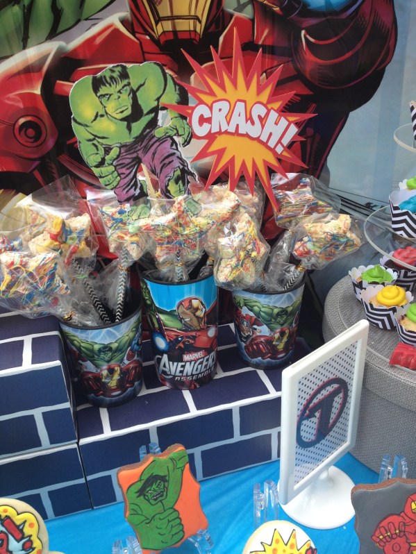 Avengers Party - Rice Krispies Treat Pops