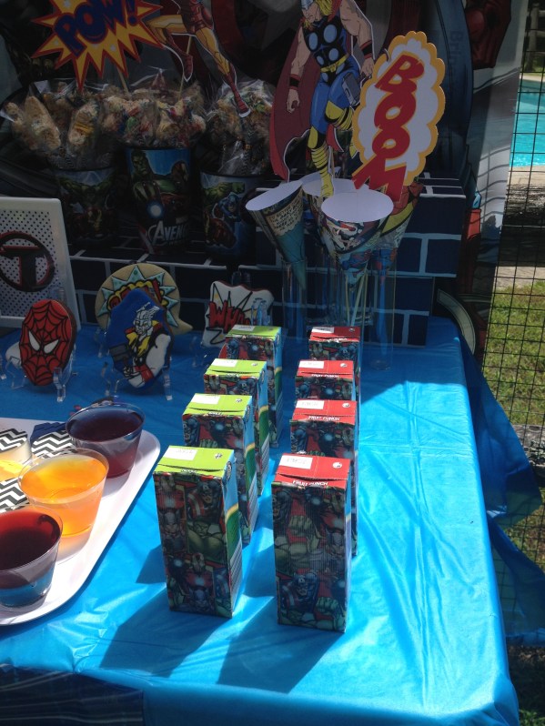 Avengers Party Juice Boxes