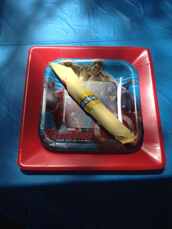 Avengers Birthday Party - Place Setting