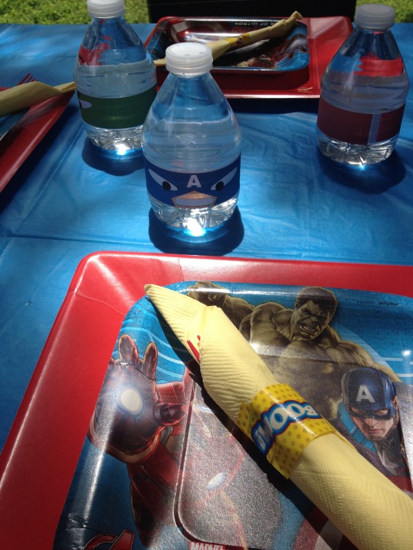 Avengers Birthday Party - Water Bottles