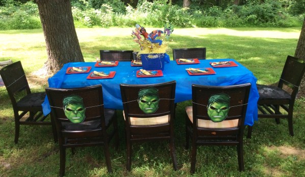 Avengers Birthday Party Dining Table