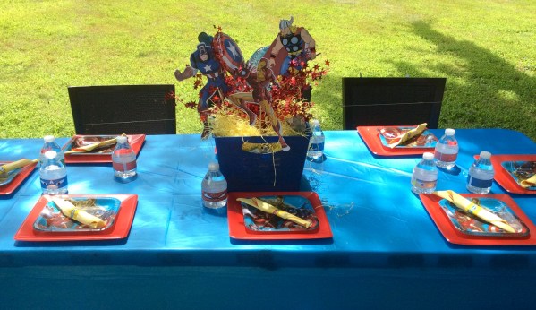 Avengers Birthday Party - Tablescape