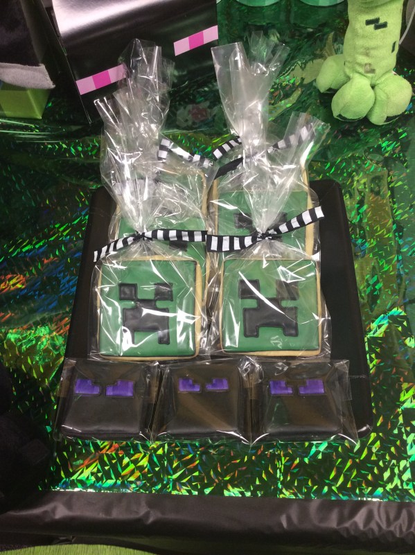 Minecraft Cookies - Ryan's 6th Bday Party